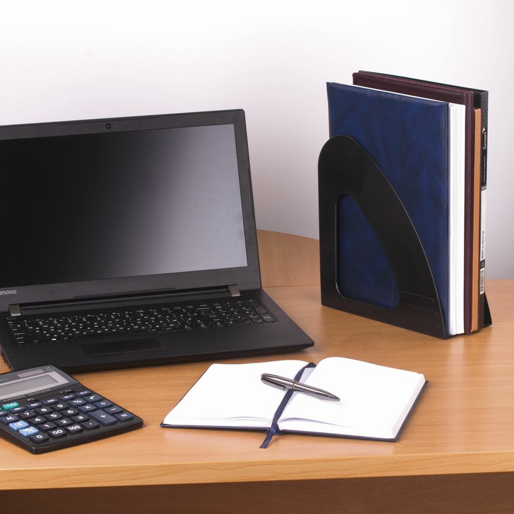 Лоток вертикальный для бумаг BRAUBERG "Delta", 240х90х240 мм, черный