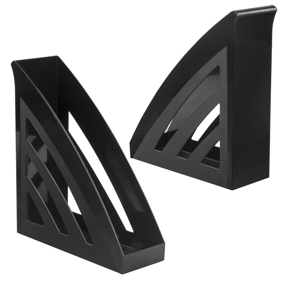 Лоток вертикальный для бумаг BRAUBERG "Office style", 245х90х285 мм, черный