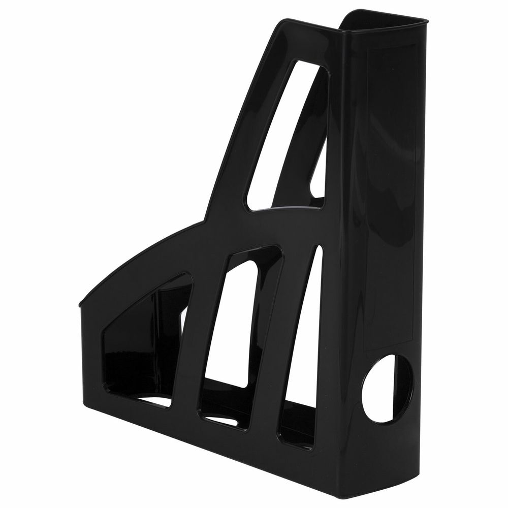 Лоток вертикальный для бумаг BRAUBERG FILE, 250х75х300 мм, черный