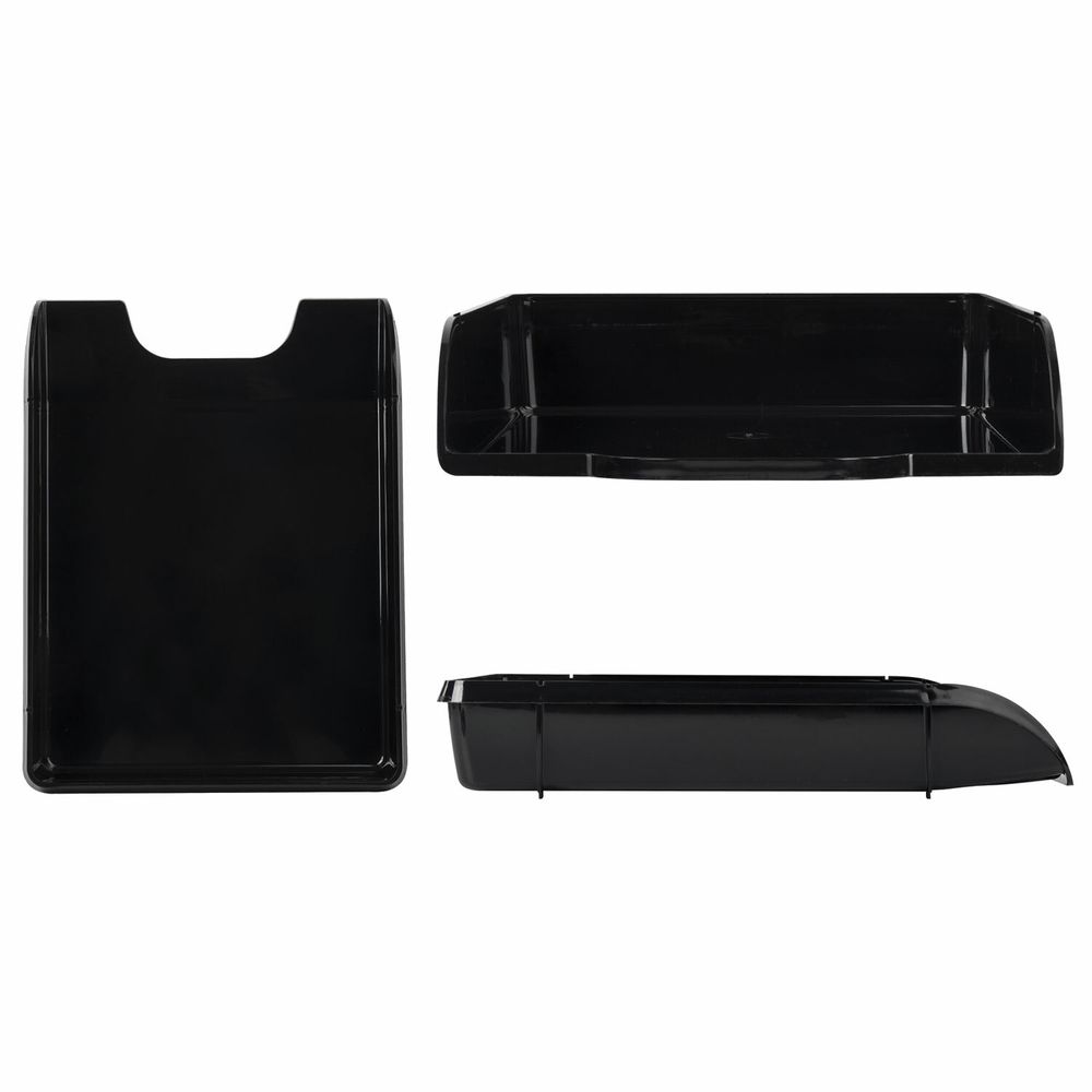 Лоток горизонтальный для бумаг BRAUBERG "Classic", 330х240х62 мм, черный