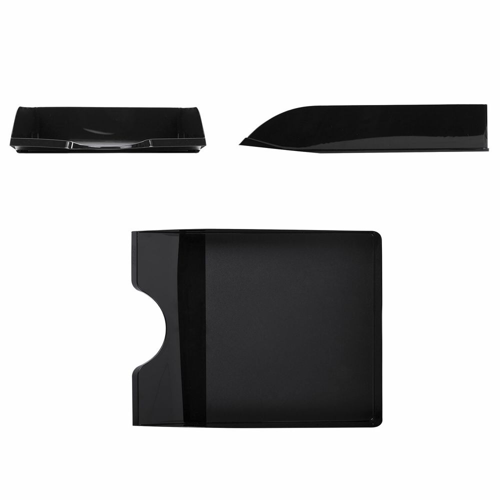 Лоток горизонтальный для бумаг BRAUBERG ORIGINAL, 315х250х60 мм, черный