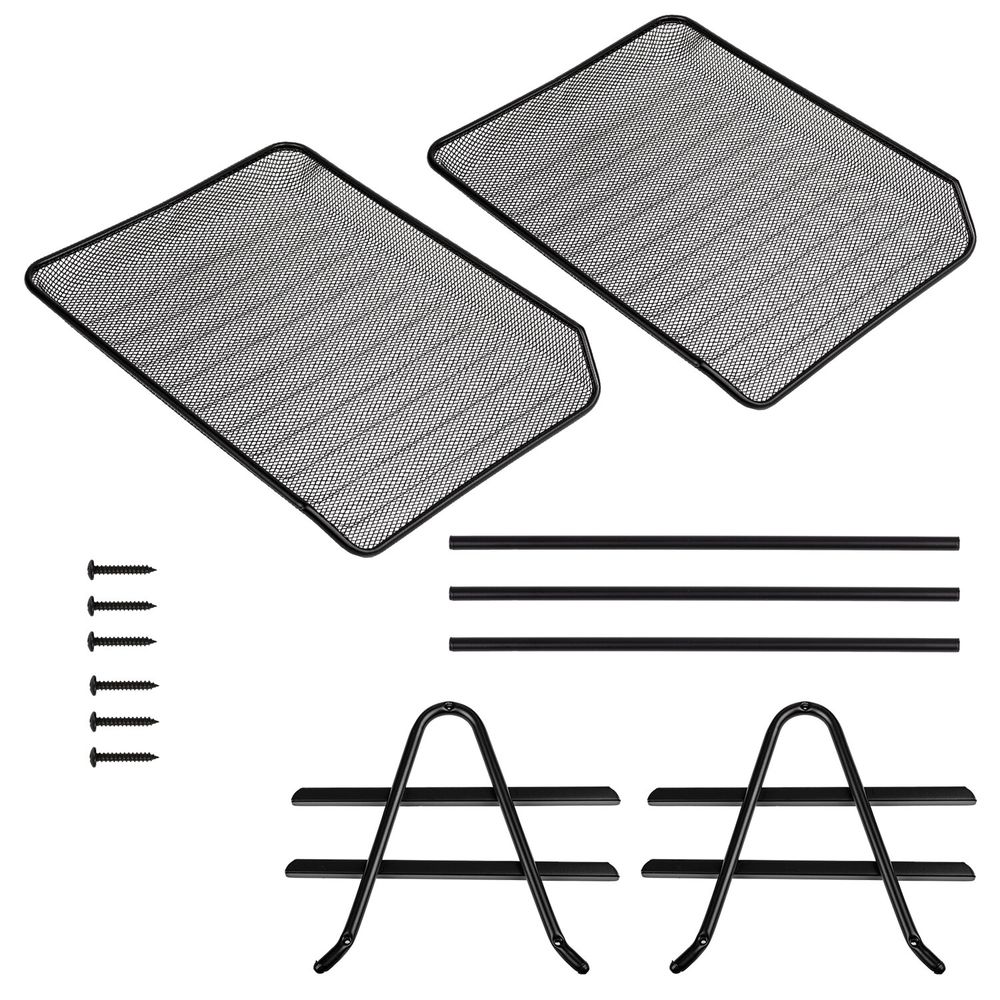 Лоток горизонтальный металлический для бумаг, 2 секции, BRAUBERG "Germanium", А4 (355х205х295 мм), черный