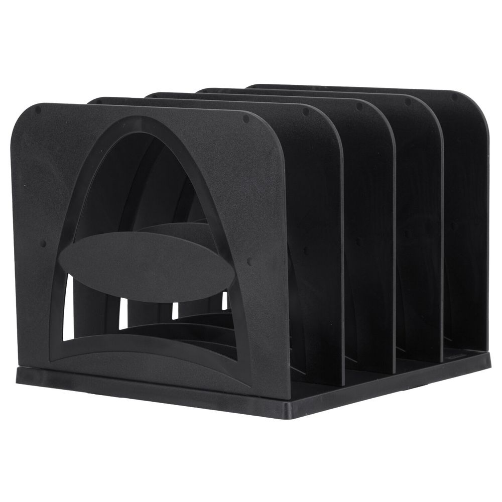 Лоток-сортер для бумаг BRAUBERG STYLE, 4 отделения, 210х210х170 мм, сборный, черный