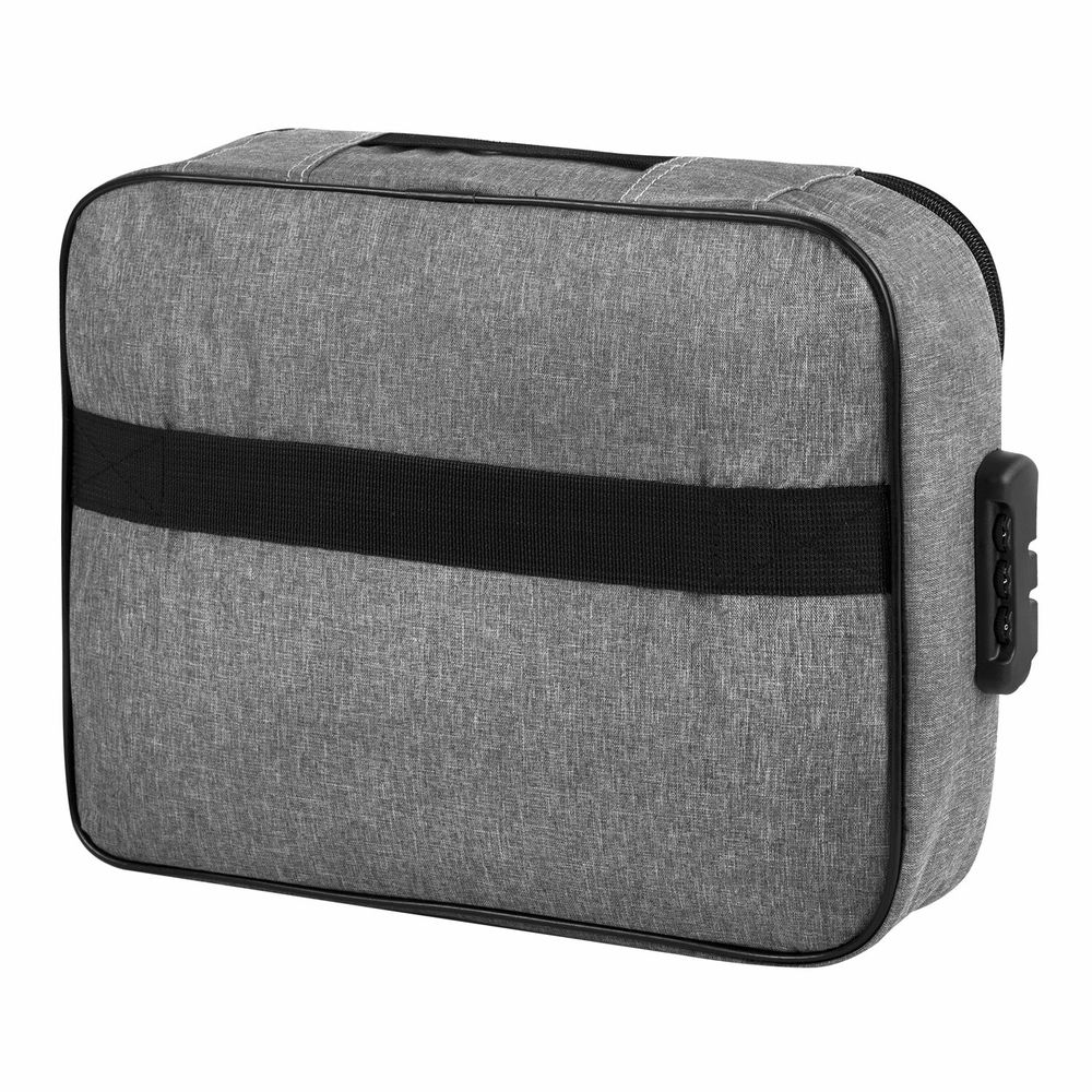 Папка-органайзер для документов с кодовым замком СЕРЫЙ ВОДОНЕПРОНИЦАЕМЫЙ А4, BRAUBERG DOCS