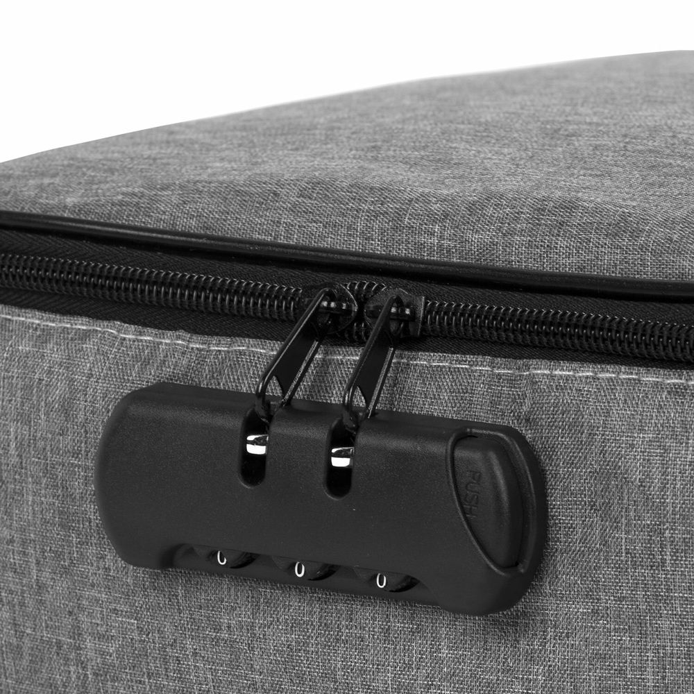 Папка-органайзер для документов с кодовым замком СЕРЫЙ ВОДОНЕПРОНИЦАЕМЫЙ А4, BRAUBERG DOCS