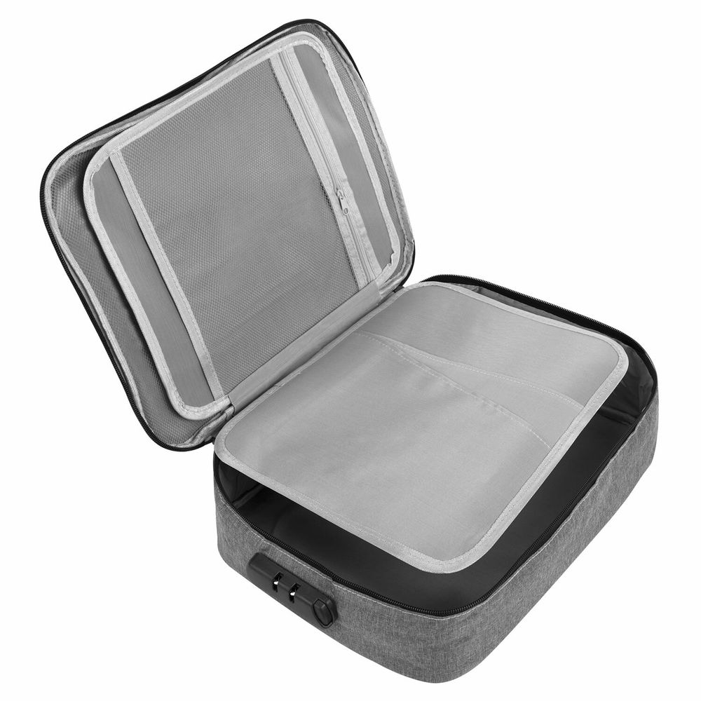 Папка-органайзер для документов с кодовым замком СЕРЫЙ ВОДОНЕПРОНИЦАЕМЫЙ А4, BRAUBERG DOCS