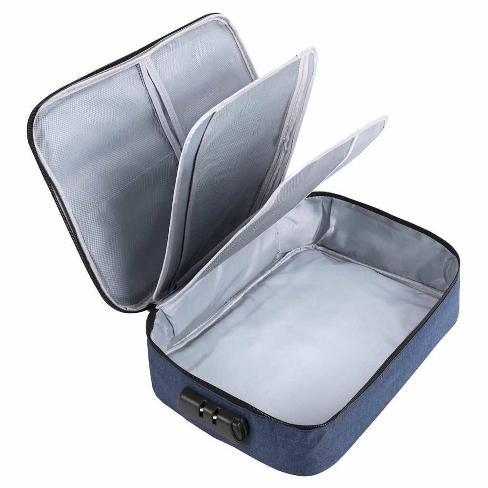 Папка-органайзер для документов с кодовым замком СИНИЙ ВОДОНЕПРОНИЦАЕМЫЙ А4, BRAUBERG DOCS