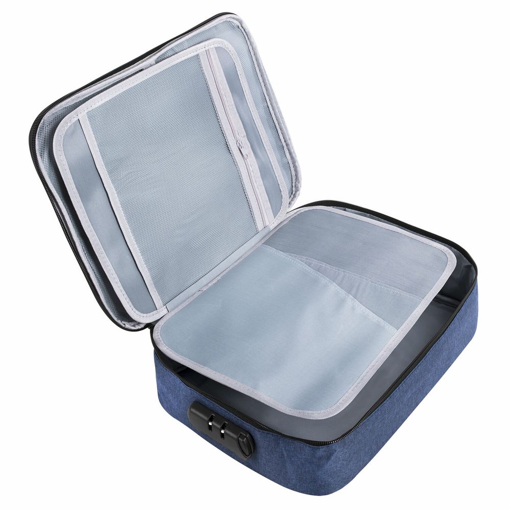 Папка-органайзер для документов с кодовым замком СИНИЙ ВОДОНЕПРОНИЦАЕМЫЙ А4, BRAUBERG DOCS