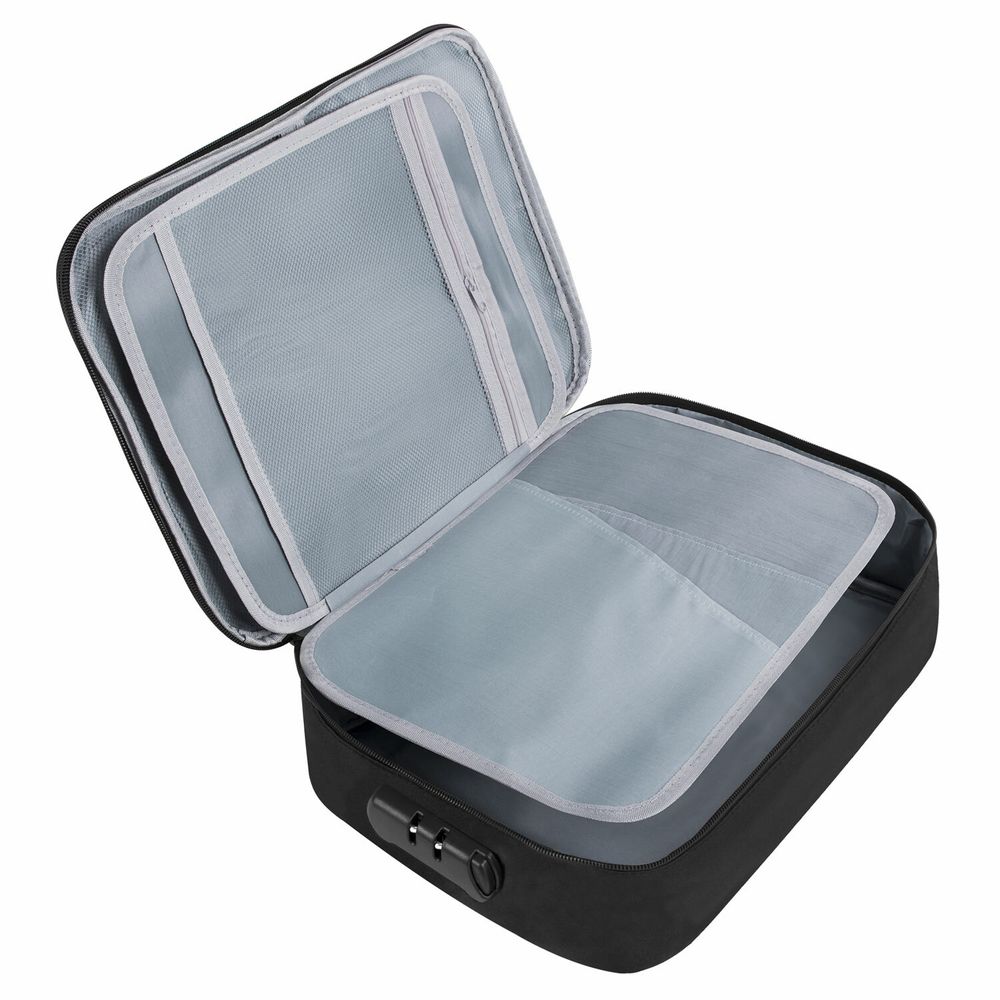 Папка-органайзер для документов с кодовым замком ЧЕРНЫЙ ВОДОНЕПРОНИЦАЕМЫЙ А4, BRAUBERG DOCS