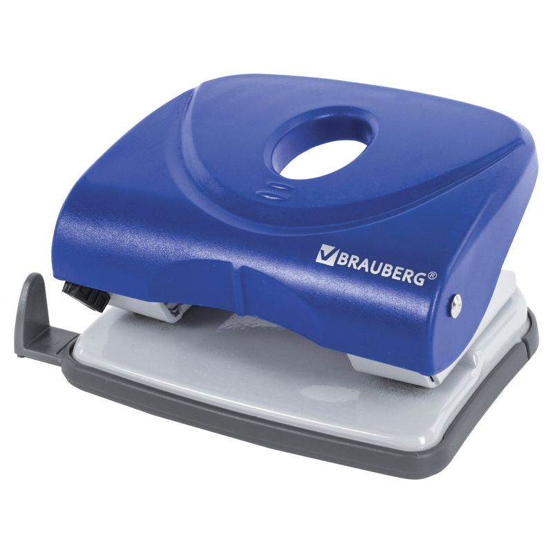 Дырокол BRAUBERG "Original", до 25 листов, синий