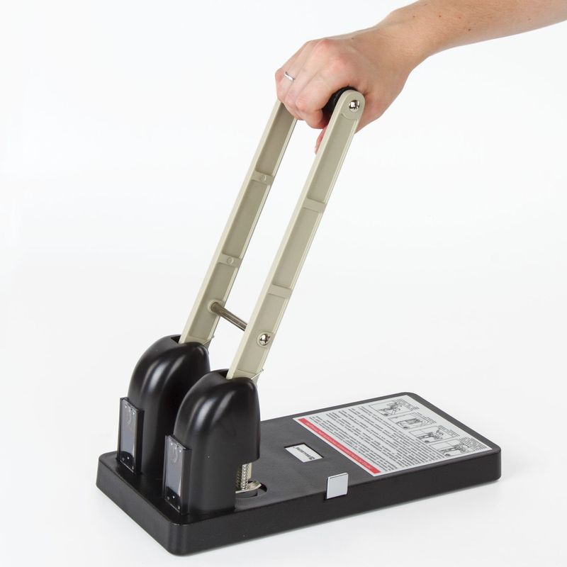 Дырокол металлический МОЩНЫЙ BRAUBERG "Heavy duty", до 150 листов, черный