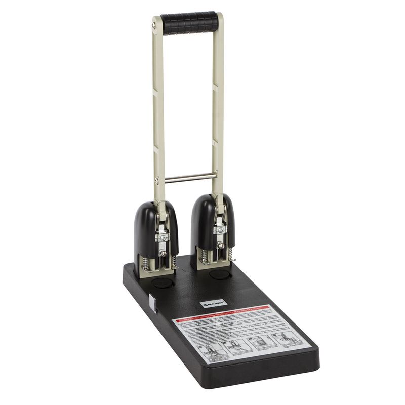 Дырокол металлический МОЩНЫЙ BRAUBERG "Heavy duty", до 150 листов, черный