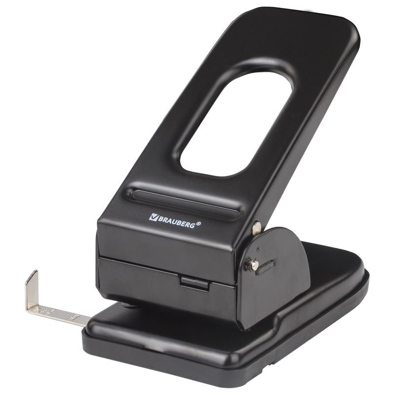 Дырокол металлический МОЩНЫЙ BRAUBERG "Heavy duty", до 60 листов, черный