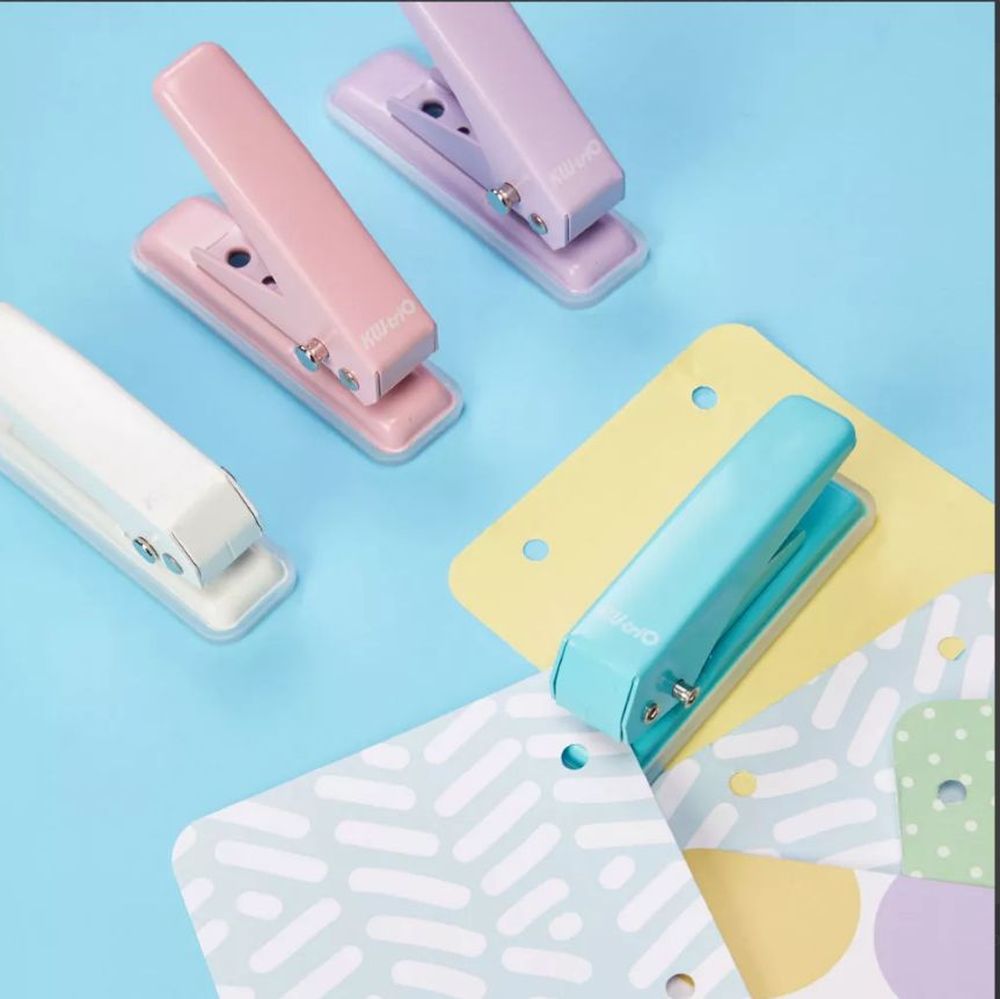 Дырокол Kw-Trio 09190PINK макс.:20лист. металл розовый отв.:1