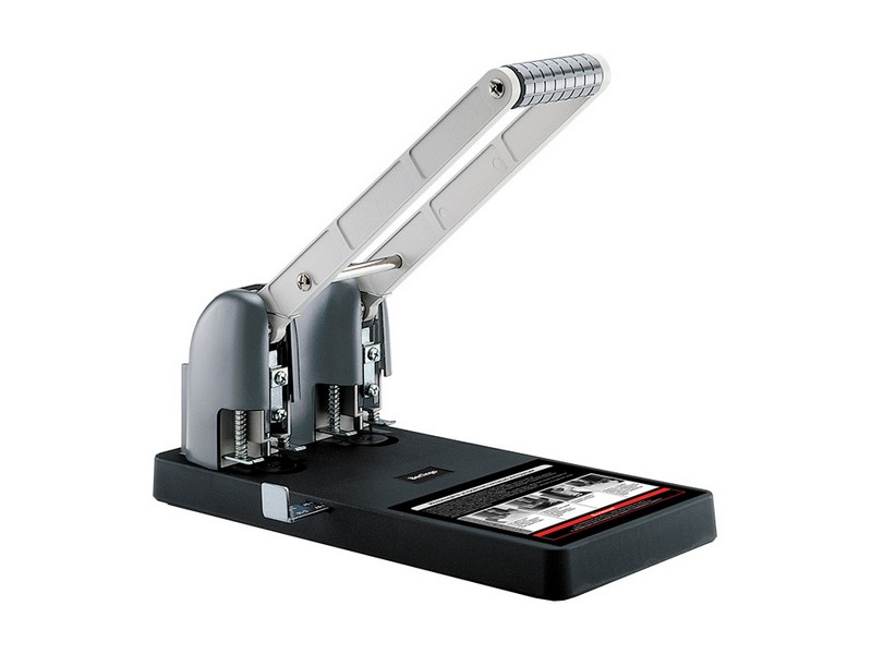 Дырокол мощный Berlingo "Heavy Duty" 150л., черный, с линейкой