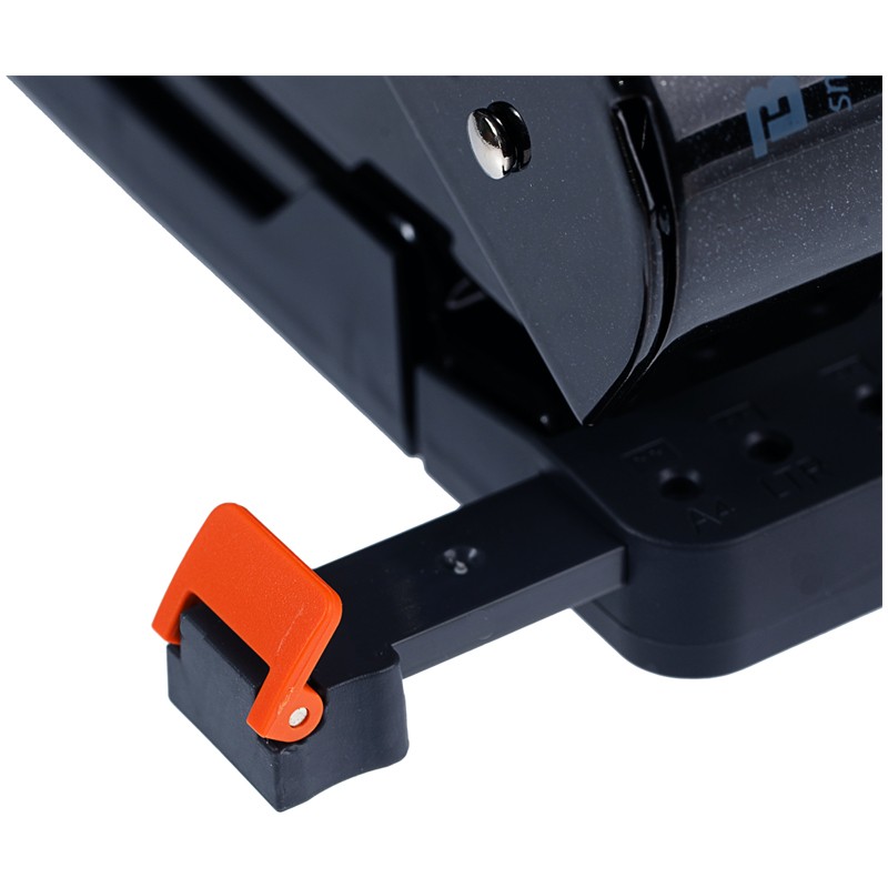 Дырокол энергосберегающий Berlingo "Smart Technology" 45л, металлический, фиксатор, линейка, черный