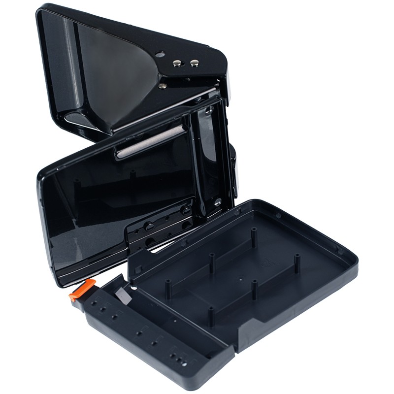 Дырокол энергосберегающий Berlingo "Smart Technology" 45л, металлический, фиксатор, линейка, черный