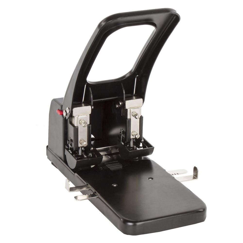 Дырокол металлический МОЩНЫЙ BRAUBERG "Heavy duty", до 100 листов, черный