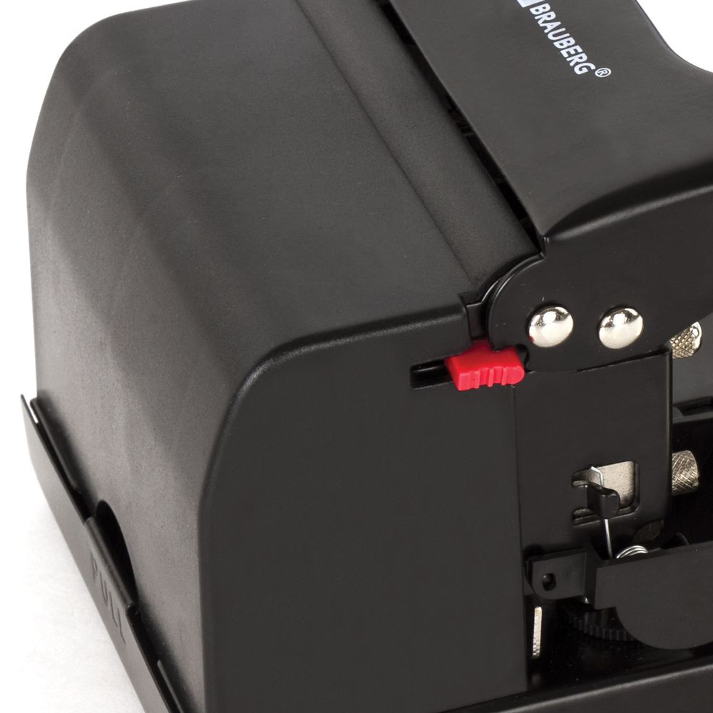 Дырокол металлический МОЩНЫЙ BRAUBERG "Heavy duty", до 100 листов, черный