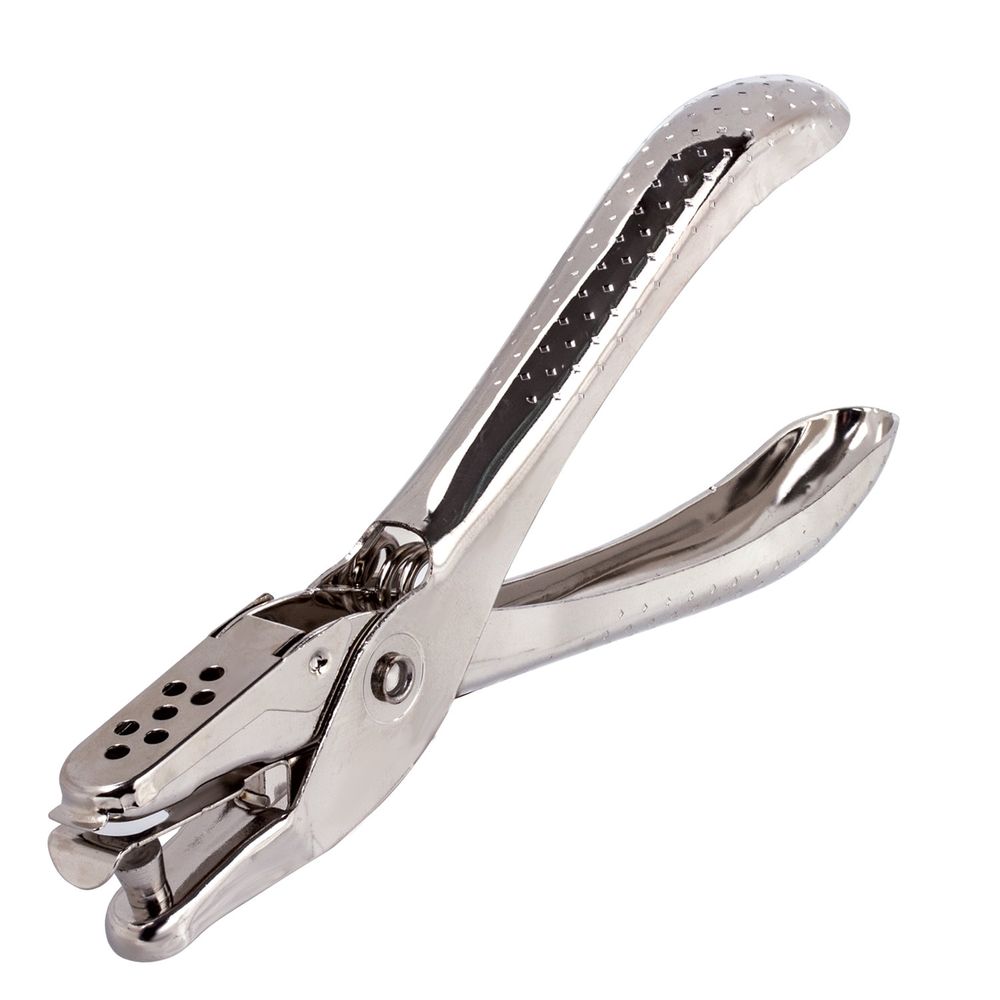 Дырокол металлический на 1 отверстие BRAUBERG "HL-1", до 6 листов