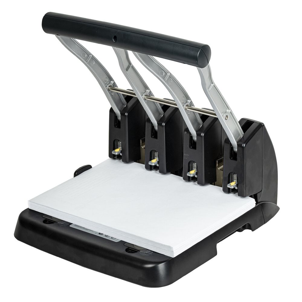 Дырокол на 4 отверстия металлический МОЩНЫЙ BRAUBERG "Heavy Duty Extra", до 150 листов