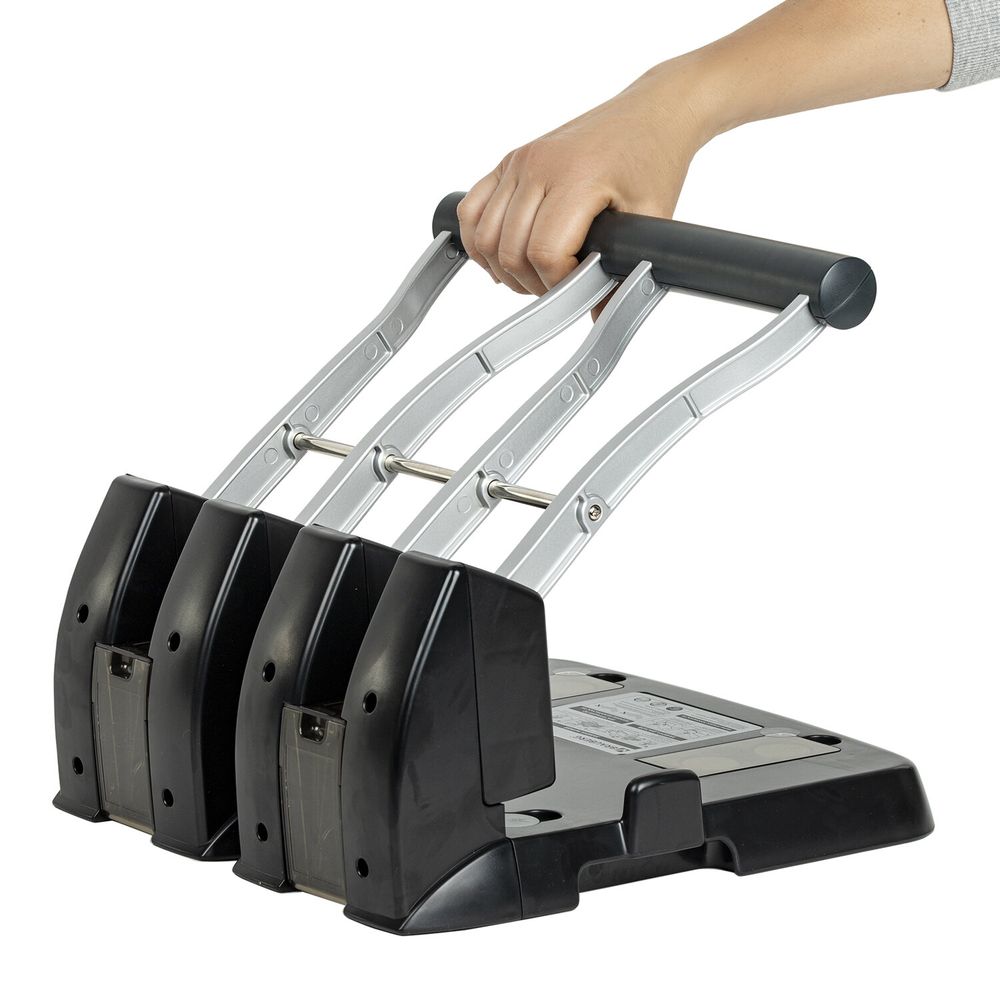 Дырокол на 4 отверстия металлический МОЩНЫЙ BRAUBERG "Heavy Duty Extra", до 150 листов