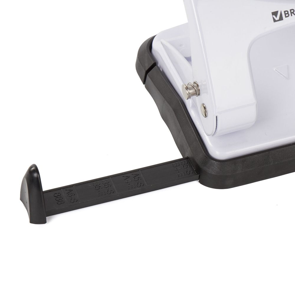 Дырокол металлический BRAUBERG "PN-150M", до 35 листов, белый