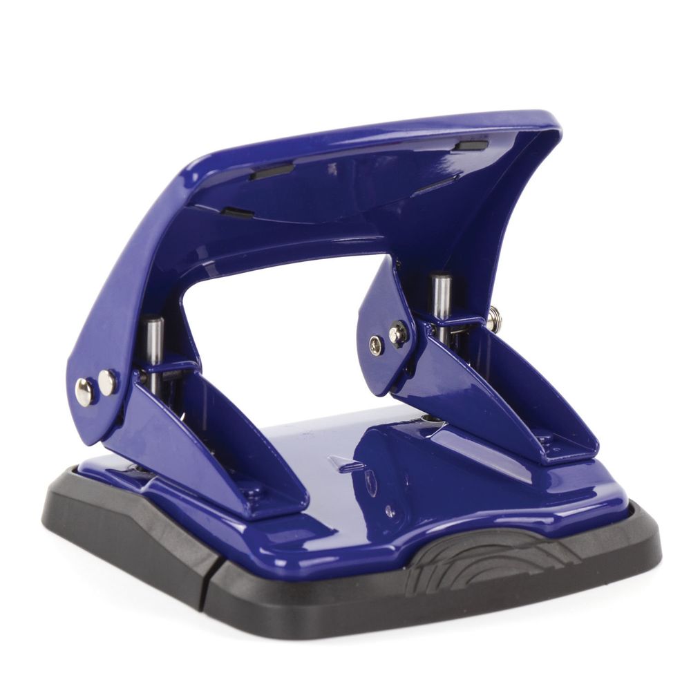 Дырокол металлический BRAUBERG "PN-150M", до 35 листов, синий