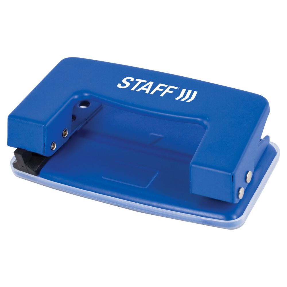 Дырокол металлический STAFF "EVERYDAY", до 10 листов, без линейки, синий