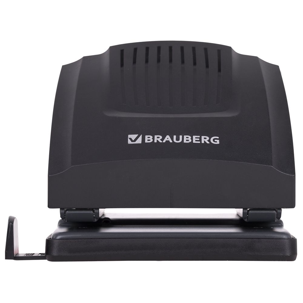 Дырокол BRAUBERG "SUPER", до 30 листов, черный