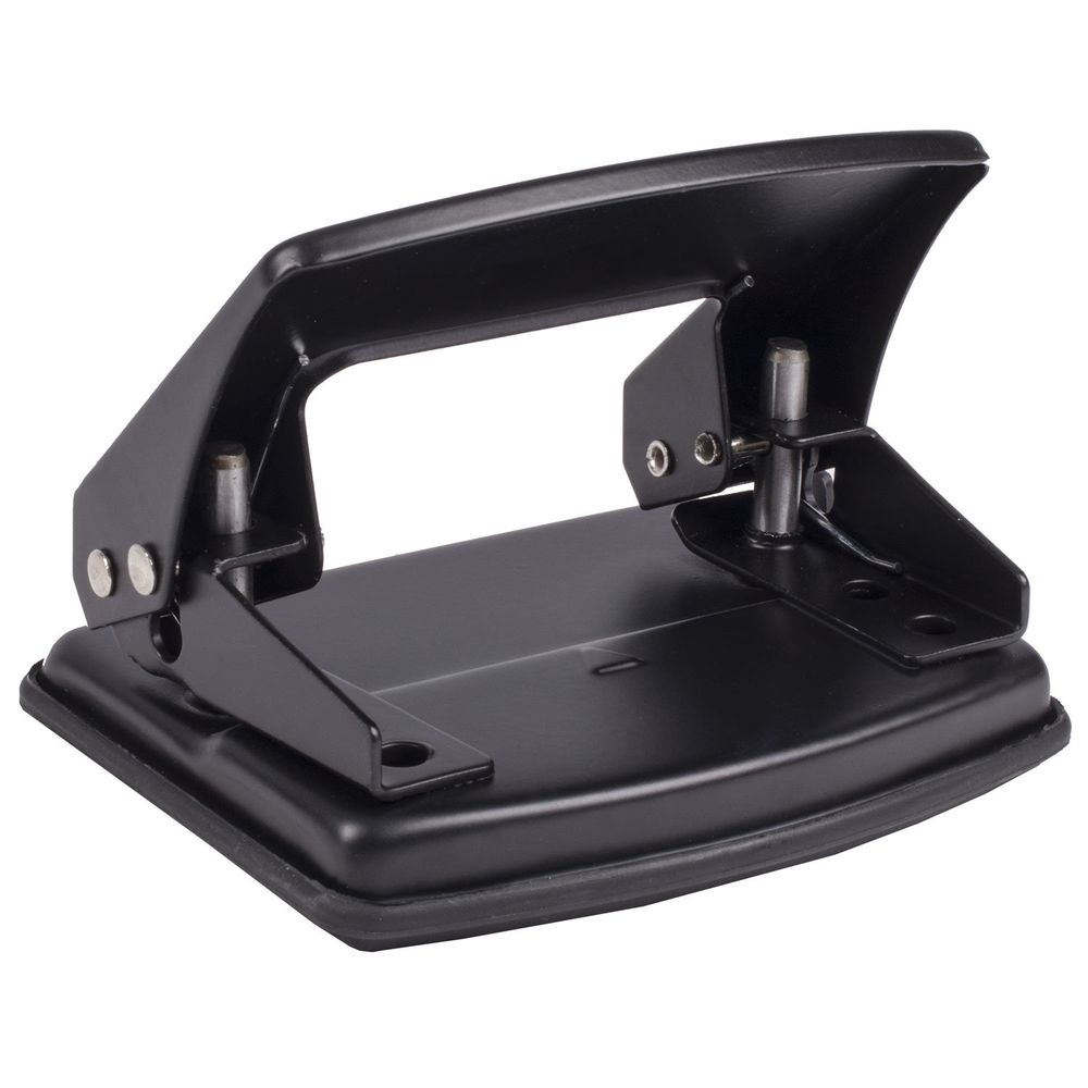 Дырокол STAFF "Manager", металлический средний, до 20 листов, черный