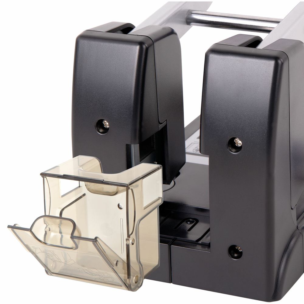 Дырокол металлический МОЩНЫЙ BRAUBERG "EXTRA Heavy duty", до 110 листов, черно-синий