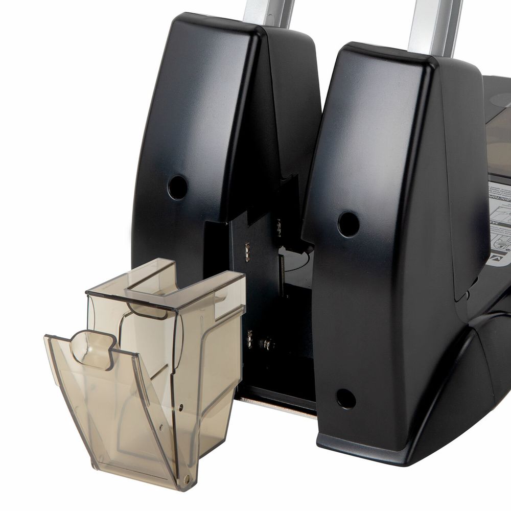 Дырокол металлический МОЩНЫЙ BRAUBERG "EXTRA Heavy duty", до 160 листов, черно-синий