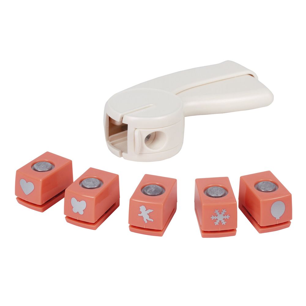 Дырокол фигурный, со сменными насадками, 5 штук, ОСТРОВ СОКРОВИЩ