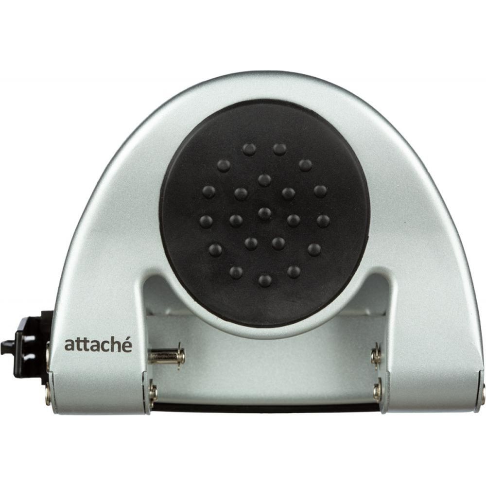 Дырокол 20 листов ATTACHE 6720, металл, с линейкой, с резиновой вставкой, серебро