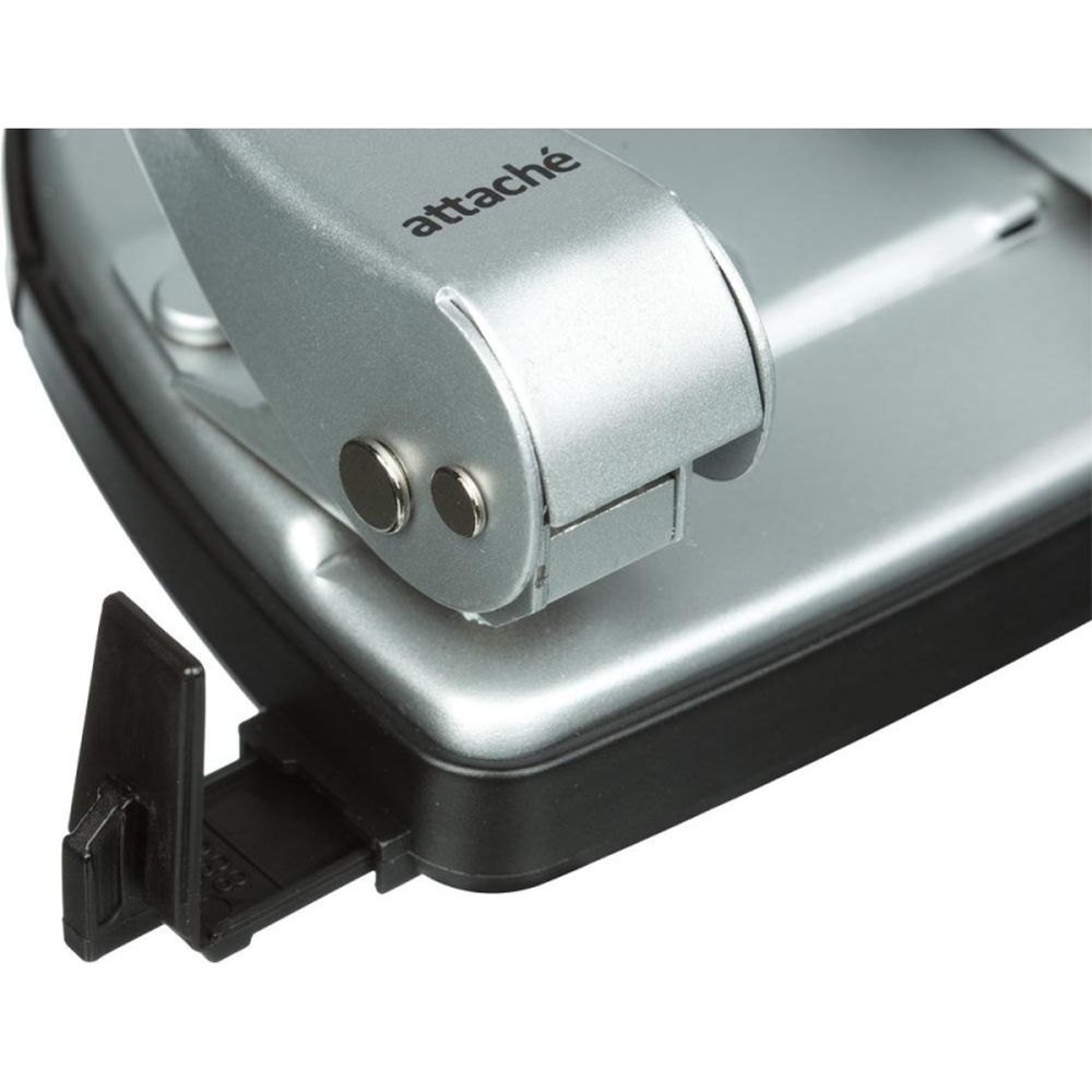 Дырокол 30 листов ATTACHE 6730, металл, с линейкой, с резиновой вставкой, серебро