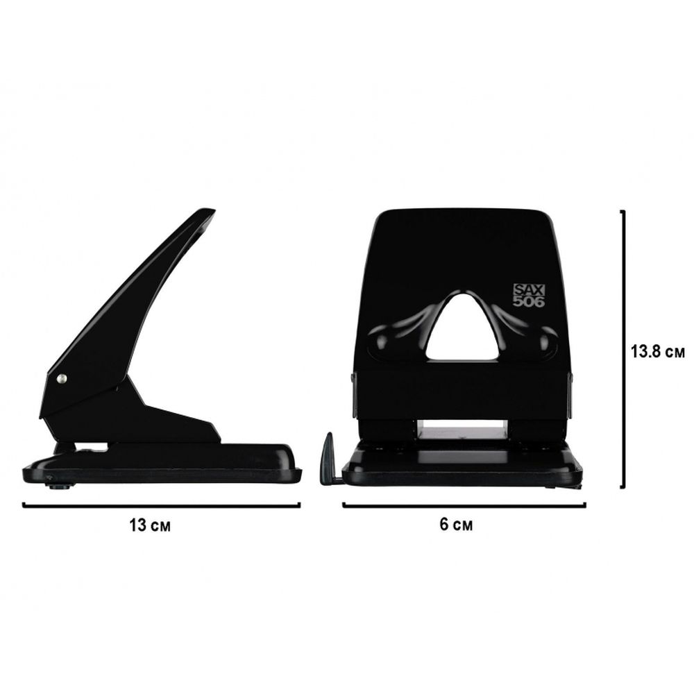 Дырокол 40 листов SAX 506, черный