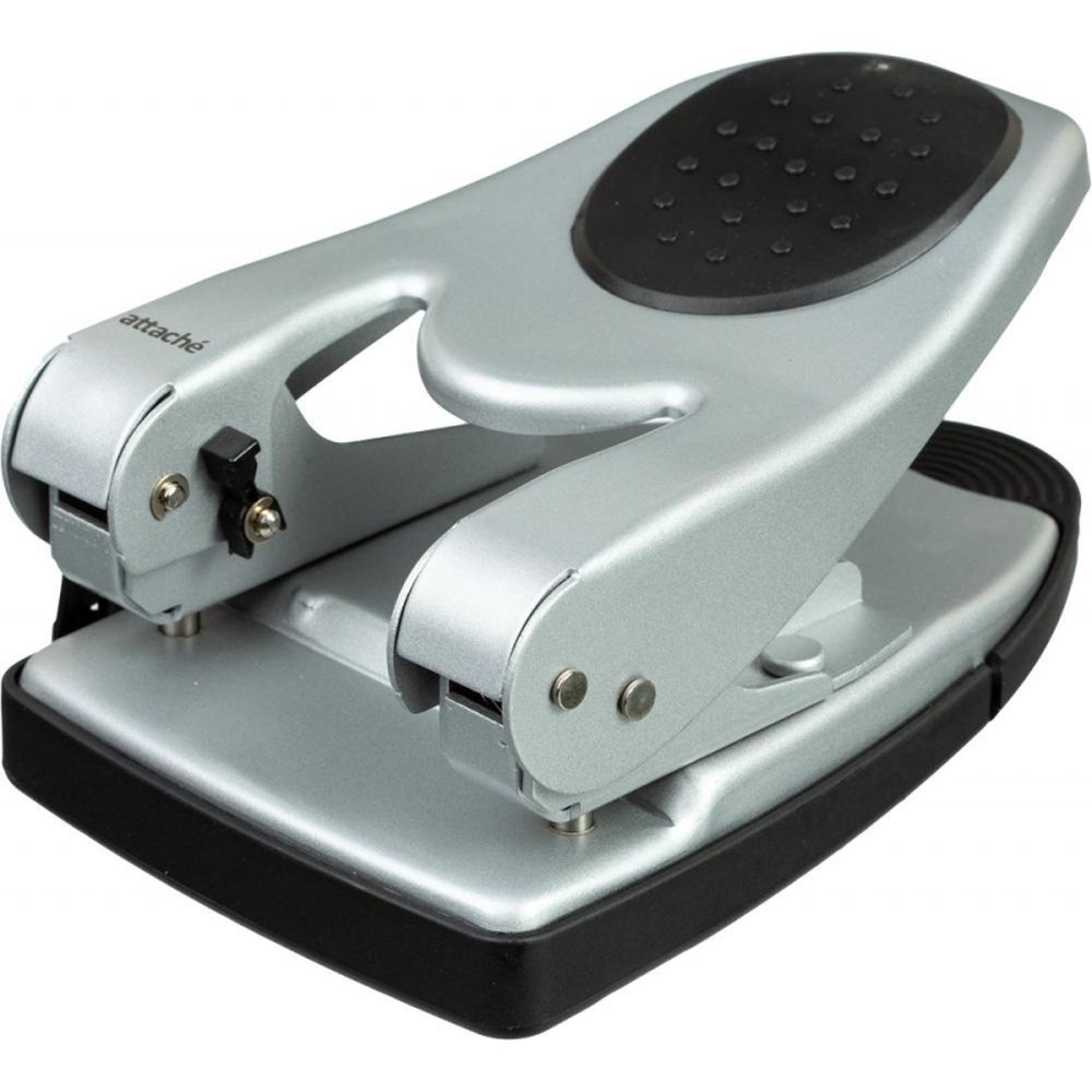 Дырокол 60 листов ATTACHE 6760, металл, серебро