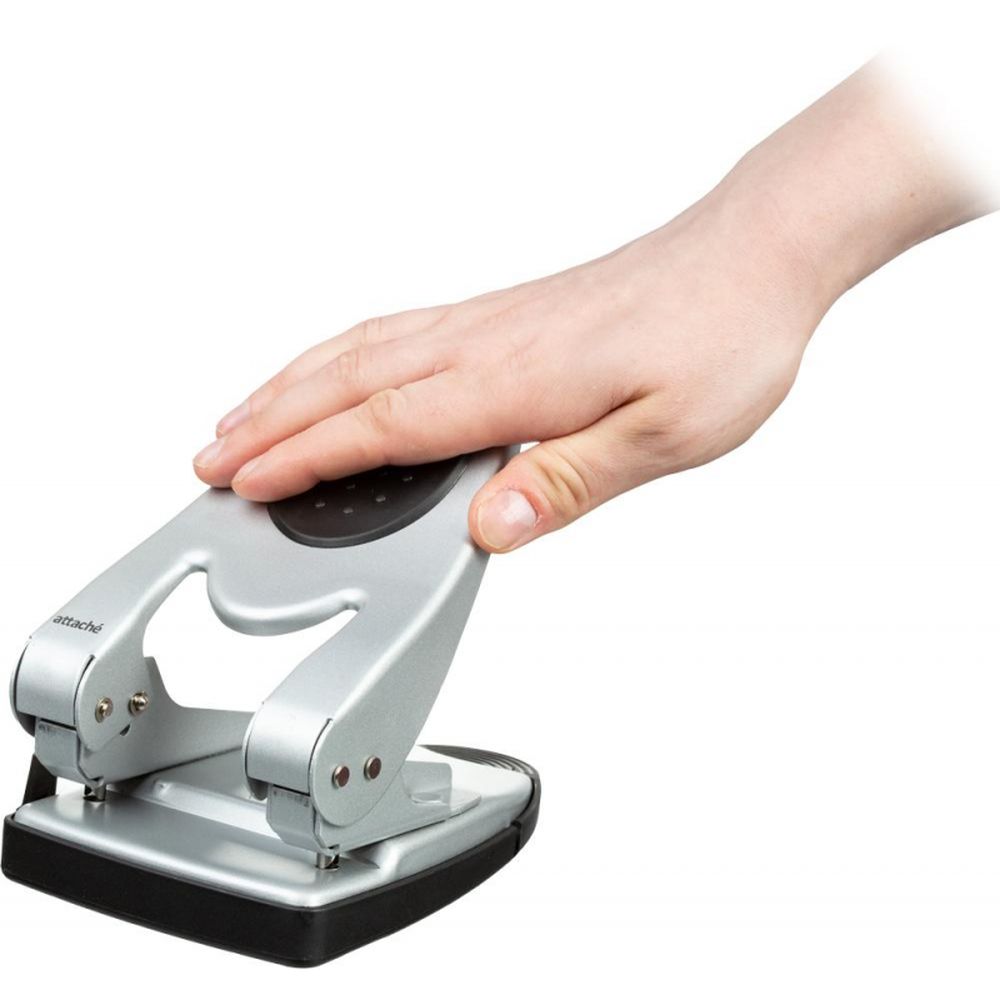 Дырокол 60 листов ATTACHE 6760, металл, серебро