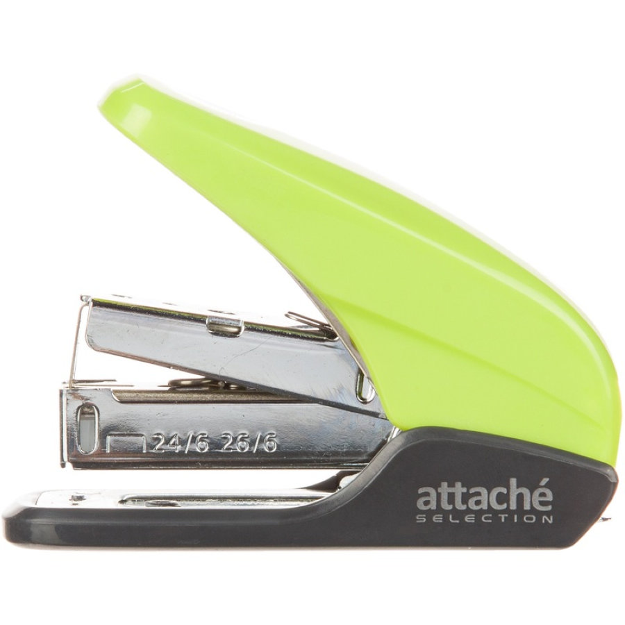 Степлер 20л Attache Selection № 24/6, 26/6, салатовый, энергосберегающий 