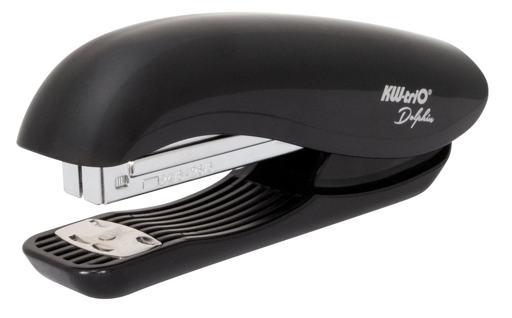 Степлер 20л Kw-Trio 5665black Dolphin 24/6 26/6 черный 150скоб металл/пластик