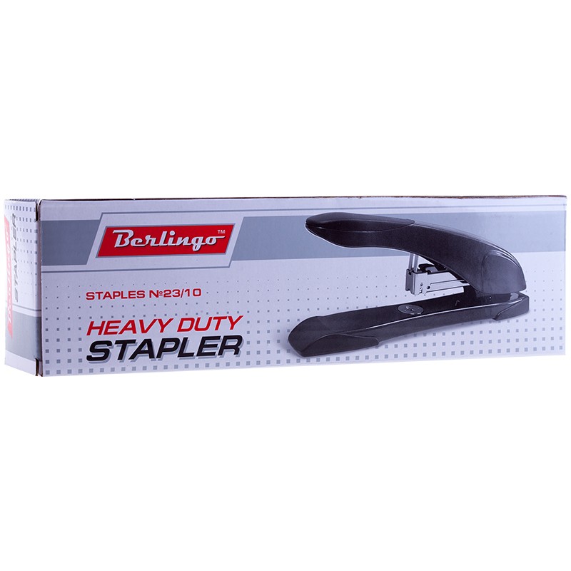 Степлер №23/10 Berlingo "Steel and Style" до 50л., металлический корпус, черный