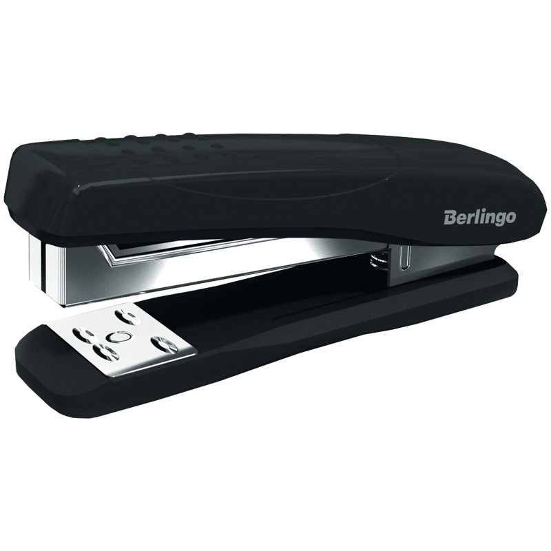 Степлер №24/6, 26/6 Berlingo "Comfort" до 25л., пластиковый корпус, черный
