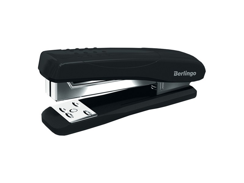 Степлер №24/6, 26/6 Berlingo "Comfort" до 25л., пластиковый корпус, черный