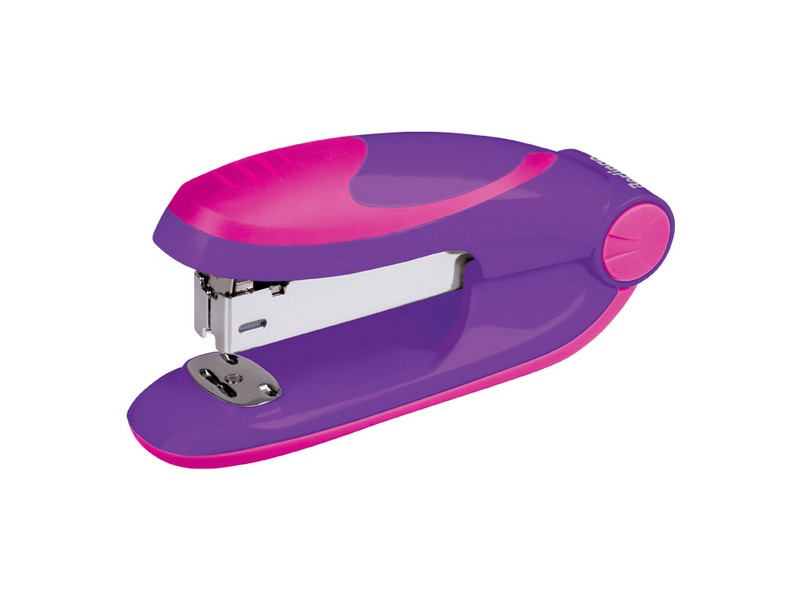 Степлер №24/6, 26/6 Berlingo "Fuze" до 25л., 100 скоб, пластиковый корпус, фиолетовый