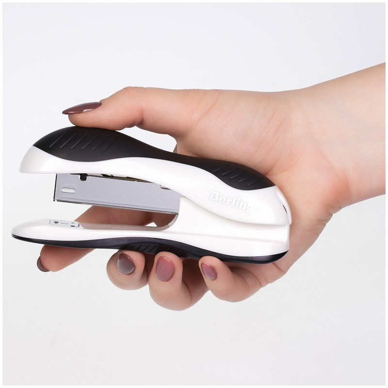 Степлер №24/6, 26/6 Berlingo "Office Soft" до 25л., пластиковый корпус, черный