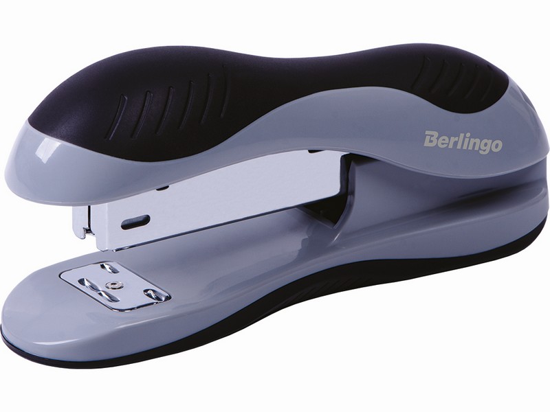 Степлер №24/6, 26/6 Berlingo "Office Soft" до 25л., пластиковый корпус, черный