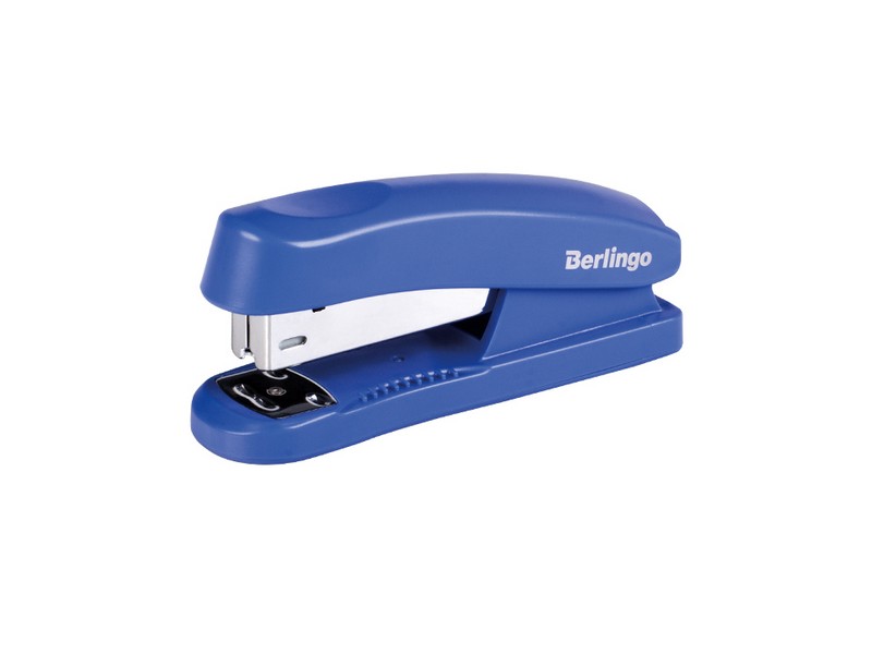 Степлер №24/6, 26/6 Berlingo "Universal" до 30л., пластиковый корпус, синий