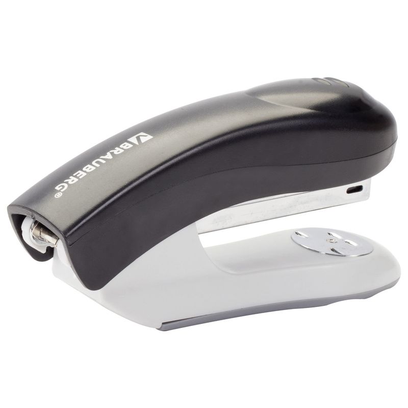 Степлер №24/6, 26/6 BRAUBERG "Original", до 25 листов, черный