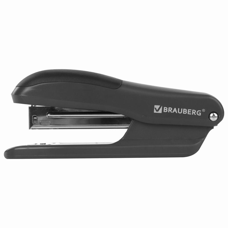 Степлер №24/6, 26/6 BRAUBERG "SX-39", до 25 листов, черный